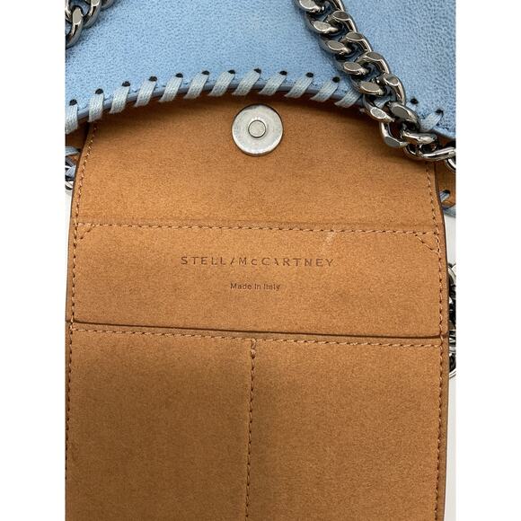 Stella Mccartney Medium Blue Raffia Falabella Tote Bag - Picture 5 of 5